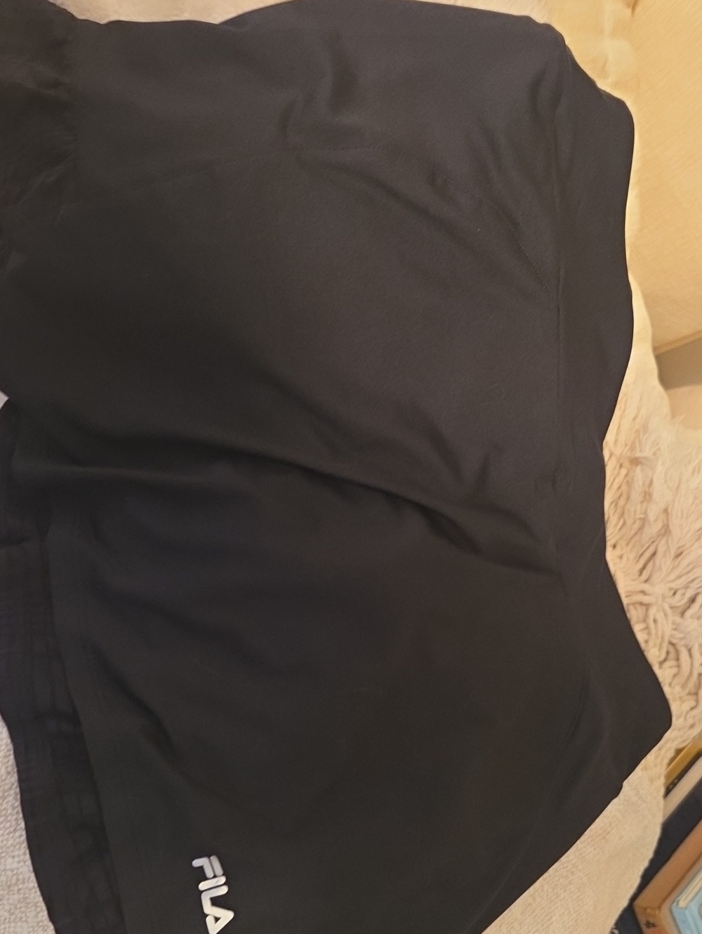 Fila Black Performance Shorts with Logo